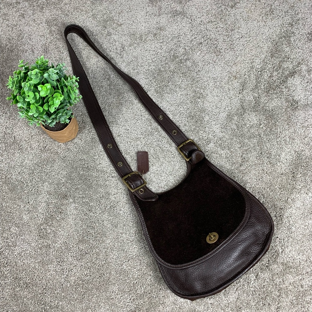 Vintage Coach Brown Berkeley Saddle Bag
